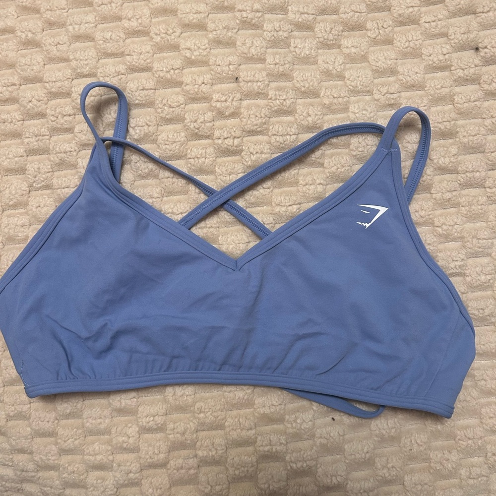 Gymshark Light Blue Cross-Back Sports Bra